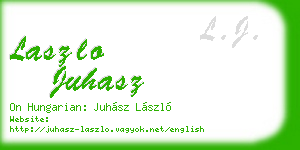 laszlo juhasz business card